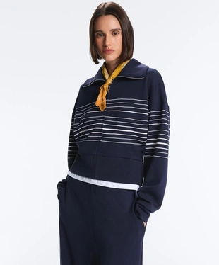 Куртка в морскую полоску из мягкого модала- Заказать в России