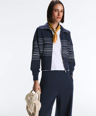 Куртка в морскую полоску из мягкого модала- Заказать в России