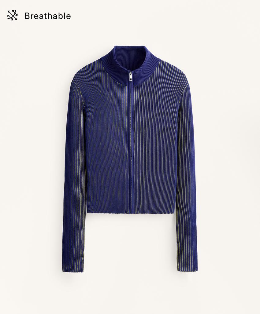 Приталенная куртка Rib из вязаного трикотажа