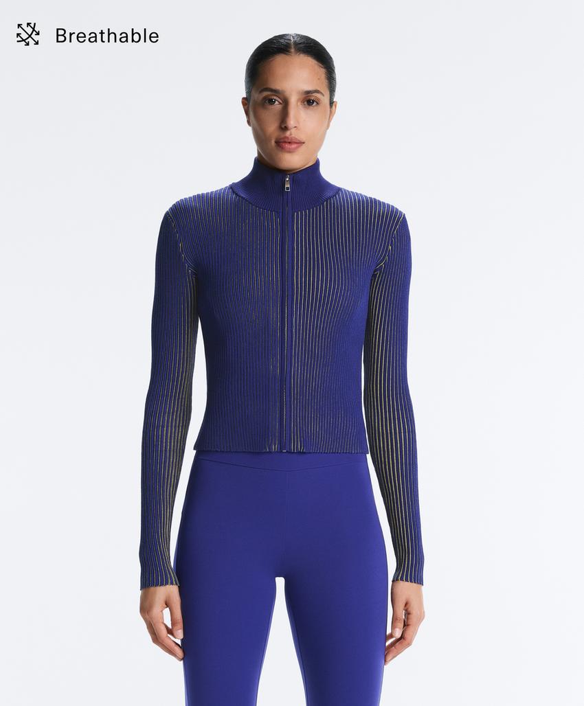 Приталенная куртка Rib из вязаного трикотажа