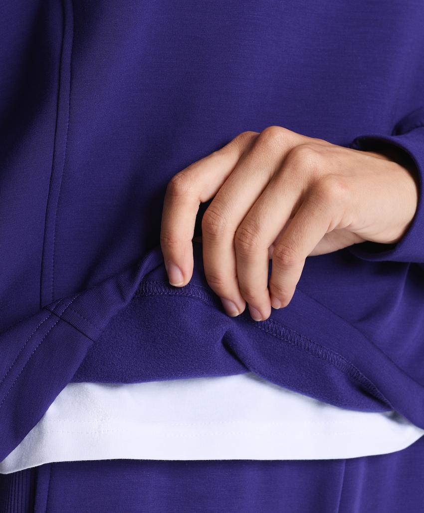 Толстовка с молнией до уровня груди, из ткани с модалом Brushed