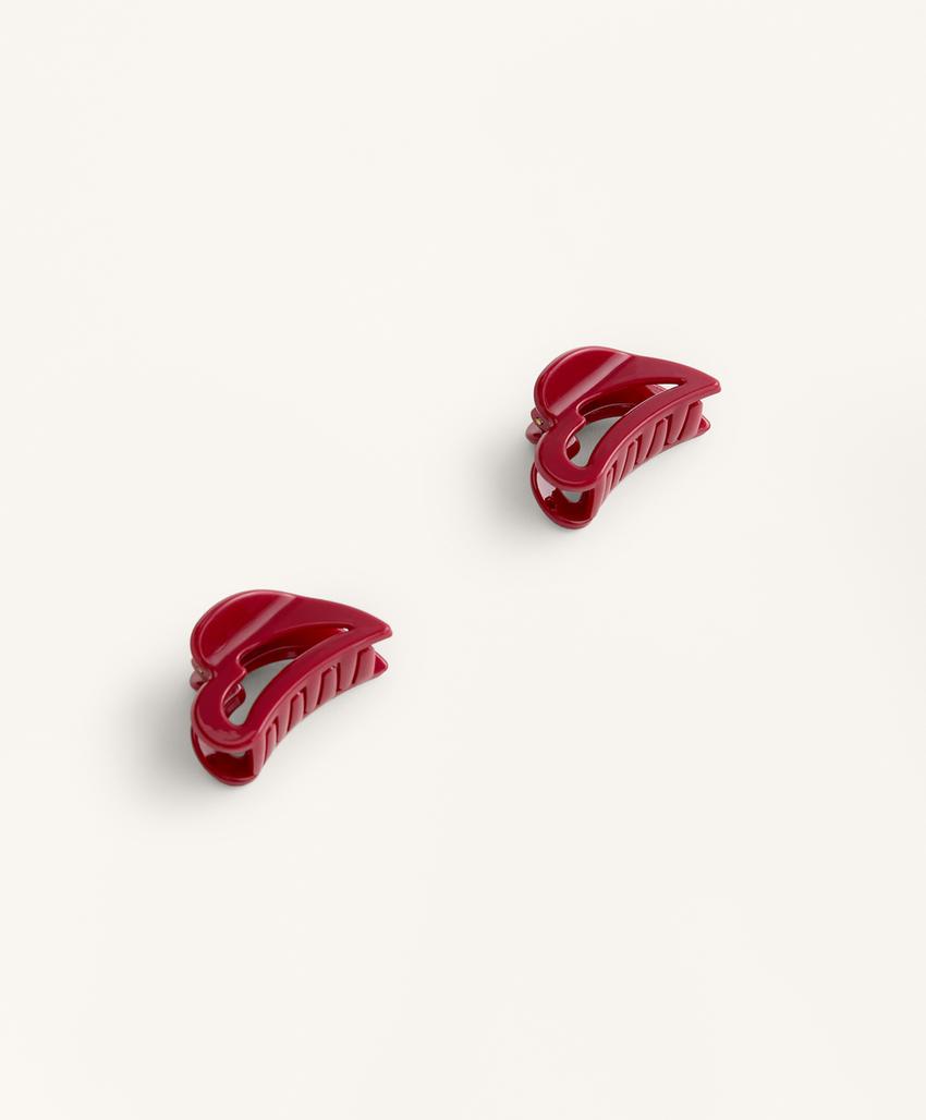 2 заколки для волос в форме сердца