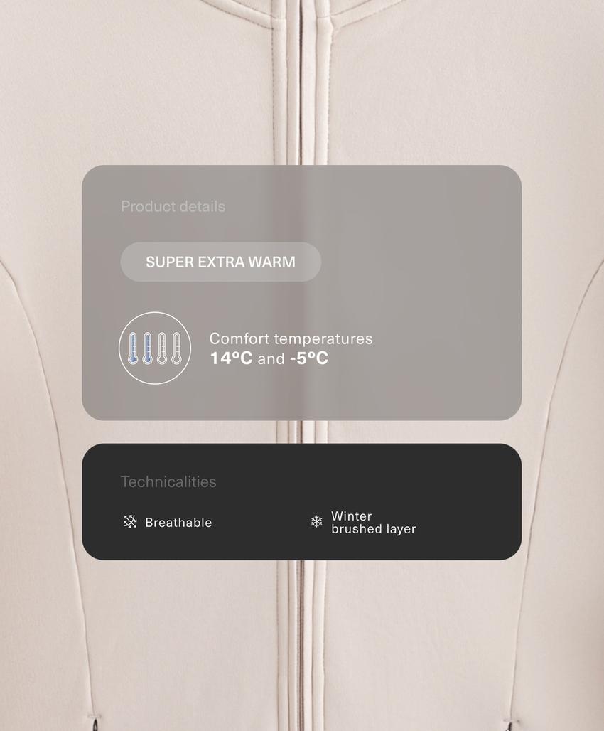 Длинная высокотехнологичная куртка Seamless из супертеплой ткани