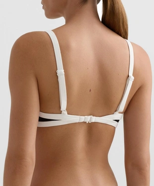 Топ бикини с треугольными чашками и контрастной окантовкой- Заказать в России