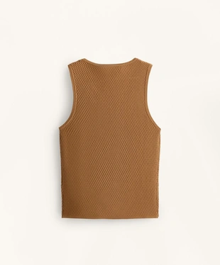 Футболка без рукавов из структурированного трикотажа- Заказать в России
