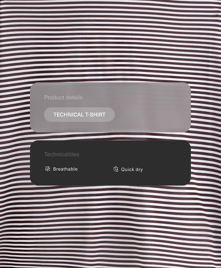 Лонгслив в полоску из высокотехнологичной ткани