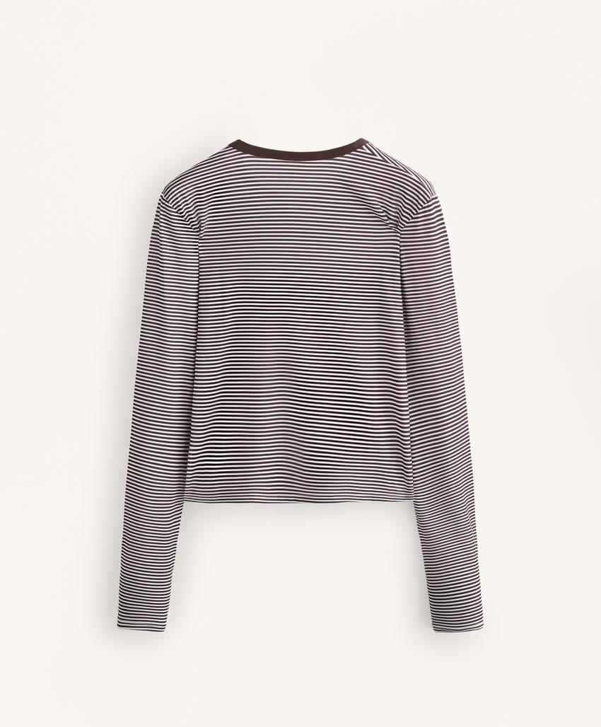Лонгслив в полоску из высокотехнологичной ткани