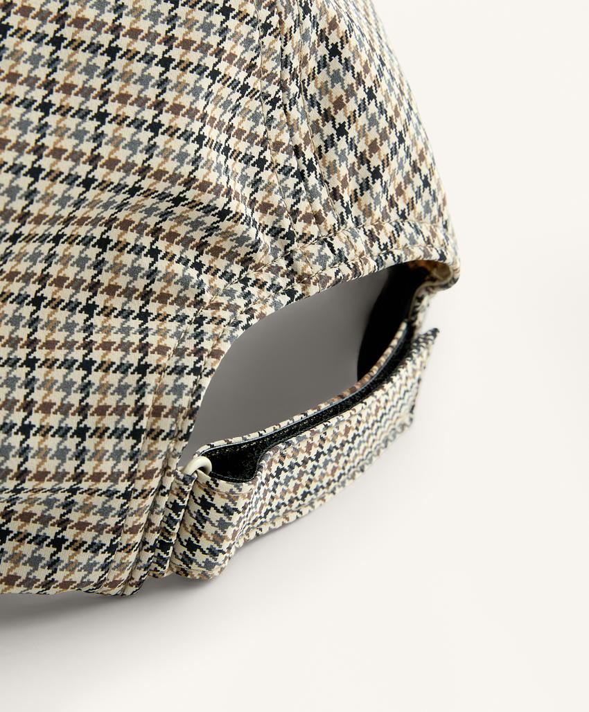 Кепка с принтом «гусиная лапка»