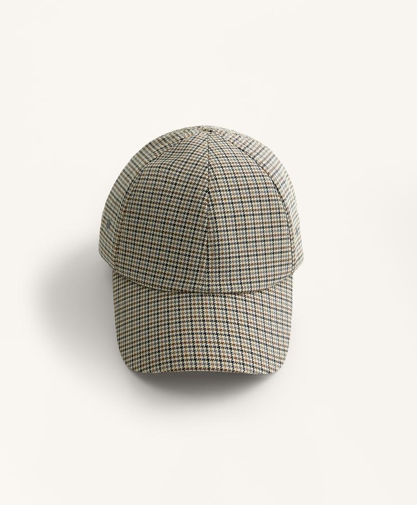 Кепка с принтом «гусиная лапка»