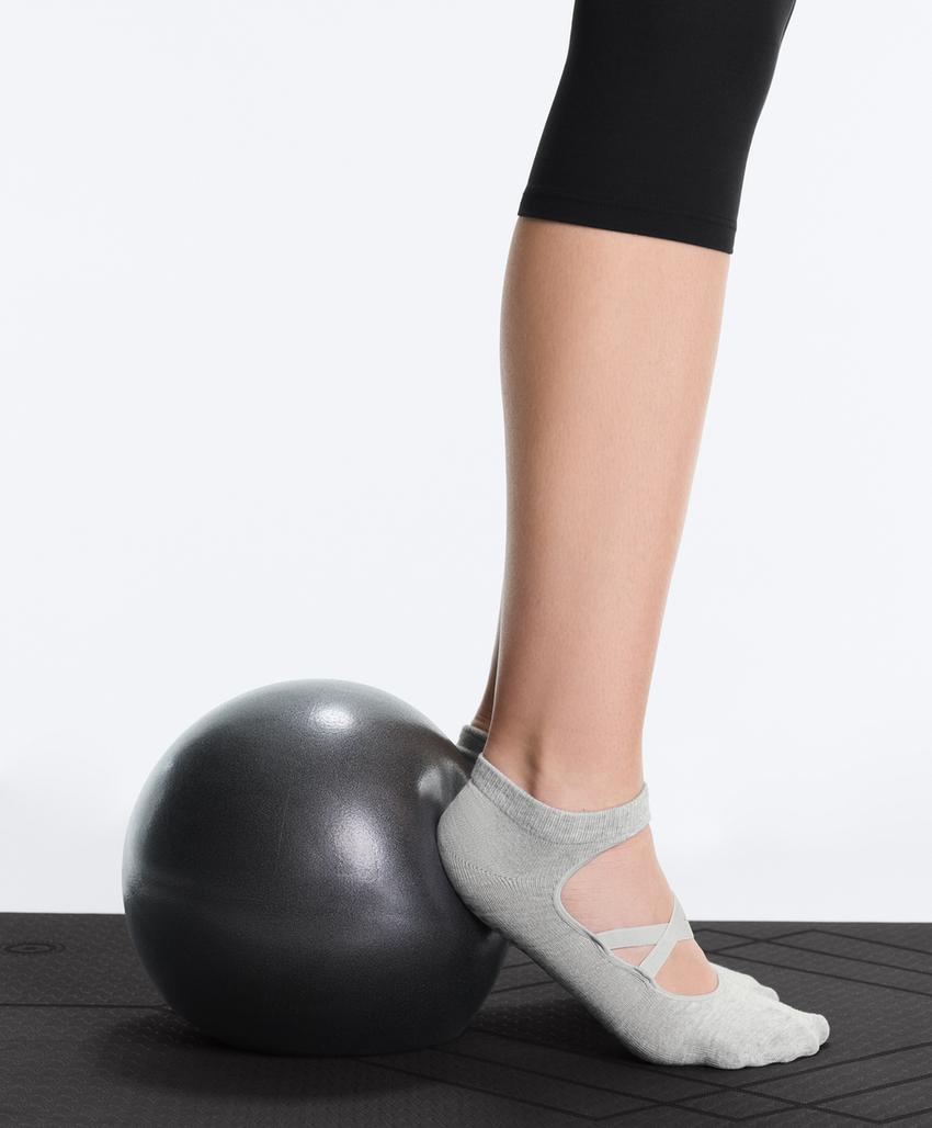 2 пары носков из смесового хлопка с резинками для йоги и пилатеса