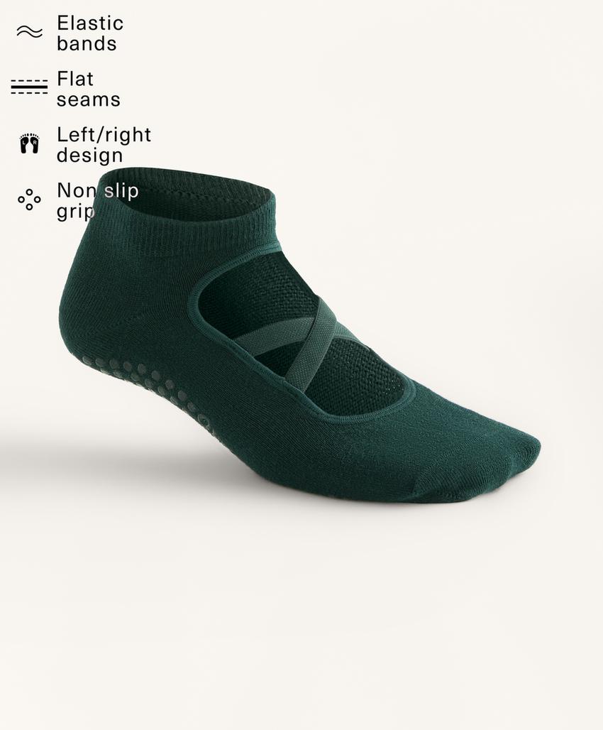 2 пары носков из смесового хлопка с резинками для йоги и пилатеса