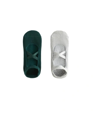 2 пары носков из смесового хлопка с резинками для йоги и пилатеса- Заказать в России