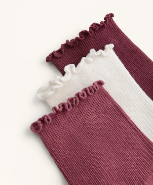 3 пары хлопковых носков средней длины с волнистым краем- Заказать в России