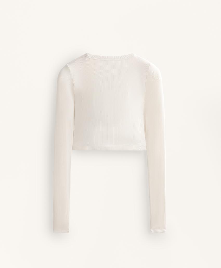 Tank top с длинным рукавом, перекрестный, Rib, модал