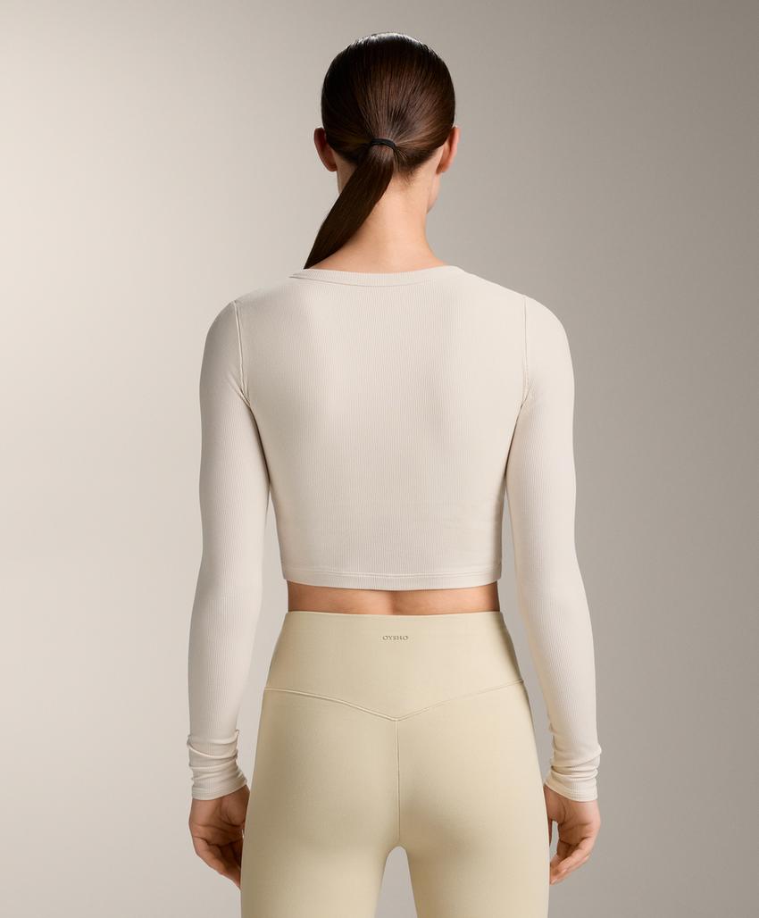 Tank top с длинным рукавом, перекрестный, Rib, модал