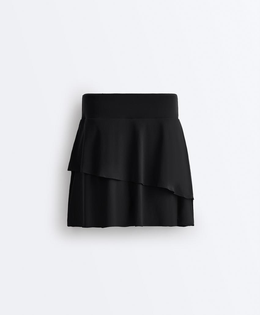 Короткая юбка с оборками