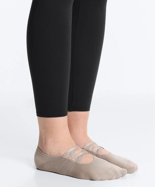 2 PAIRS OF POLYAMIDE BLEND YOGA AND PILATES SOCKS WITH DOUBLE STRAPS- Заказать в России