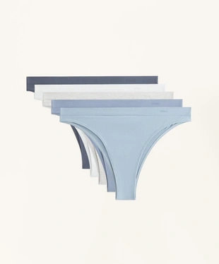 5 бесшовных трусов бразильяно SEAMLESS из мягкой ткани- Заказать в России