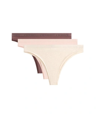 3 трусов бразильяна из смесового хлопка с логотипом- Заказать в России