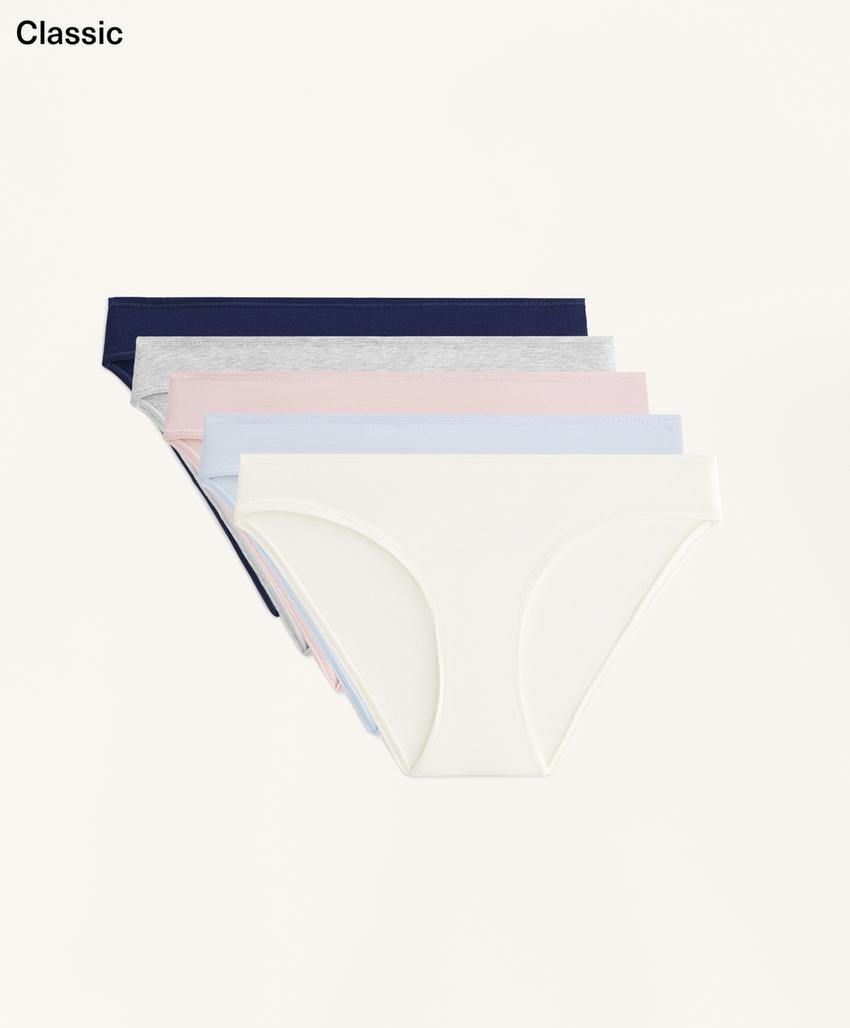 5 классических трусов из смесового хлопка