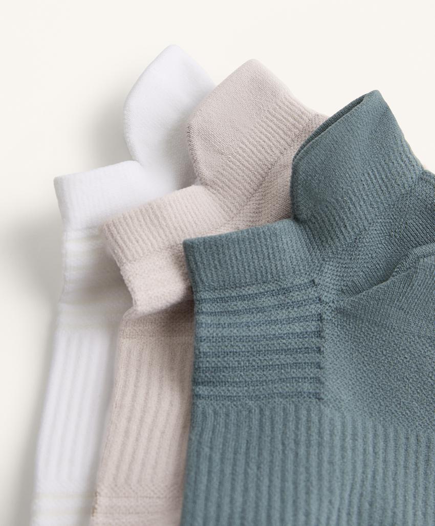 3 пары носков-Sneaker с язычком на пятке из смесового полиамида