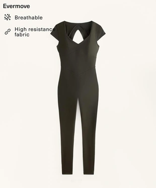 Длинный комбинезон EVERMOVE с коротким рукавом- Заказать в России