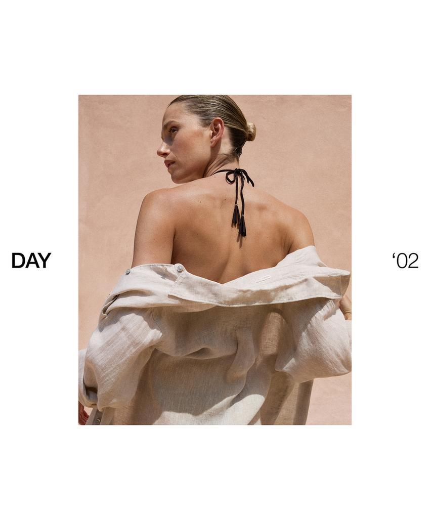 Рубашка свободного кроя из 100%-го льна