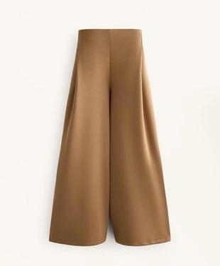 Брюки HIGH RISE из твила со складками- Заказать в России