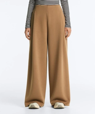 Брюки HIGH RISE из твила со складками- Заказать в России