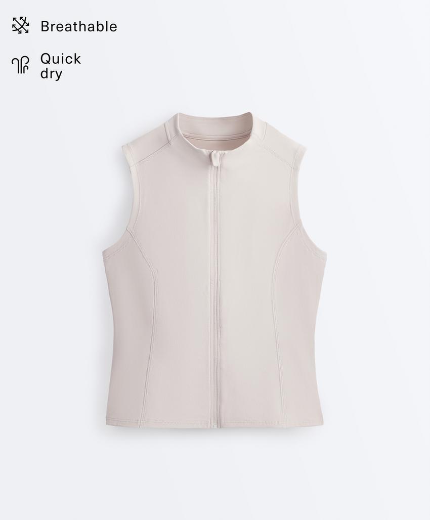 Майка без рукавов с молнией