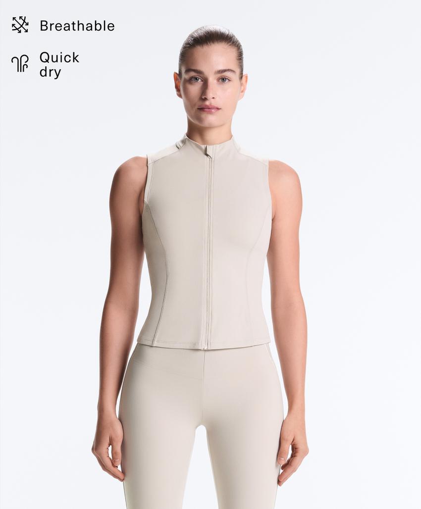 Майка без рукавов с молнией