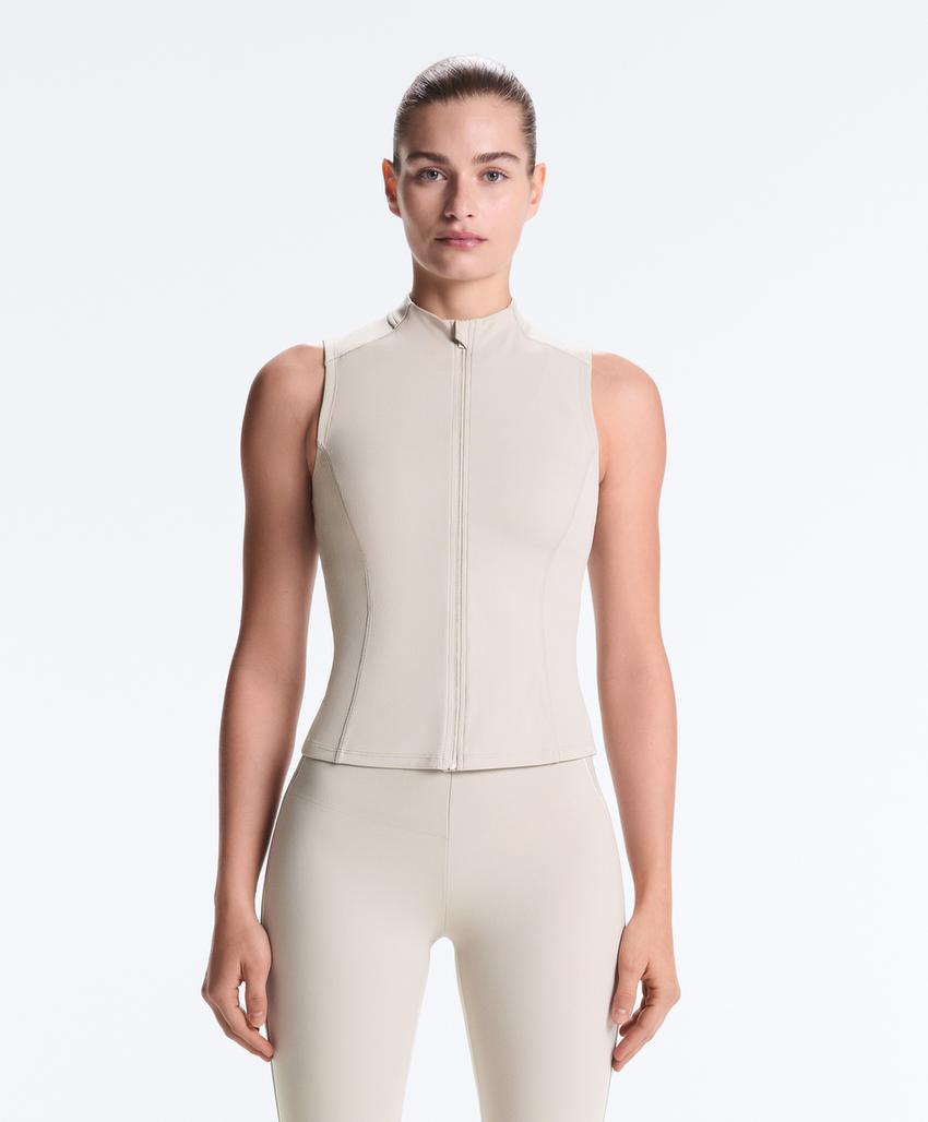 Майка без рукавов с молнией