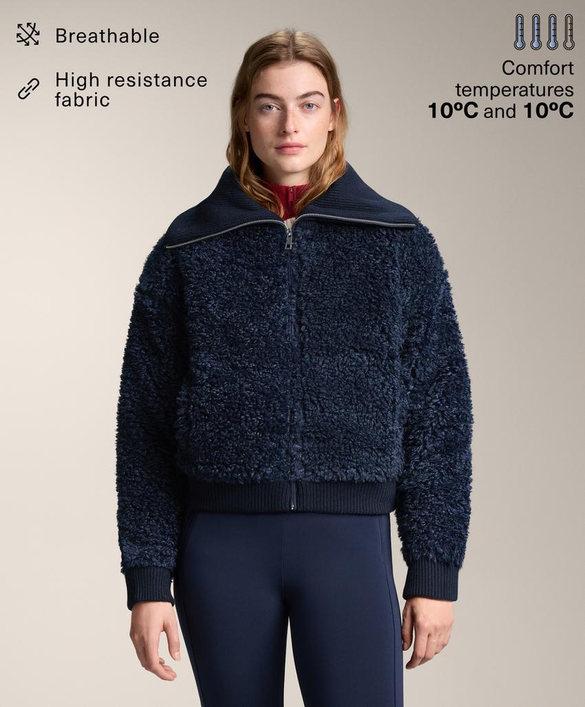 Текстурированная куртка из искусственного меха овчины