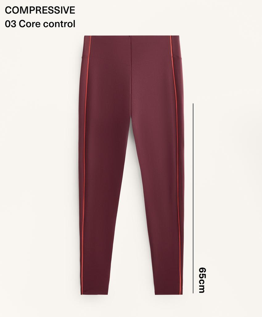 Леггинсы с высокой талией и укороченными штанинами 65 см для коррекции фигуры