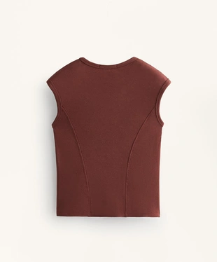 Футболка с коротким рукавом RIB с хлопком и модалом- Заказать в России