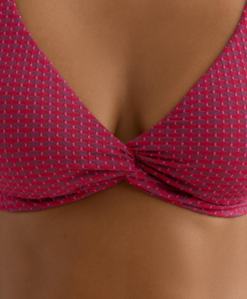 Бюстье с геометрическим жаккардовым узором на шее