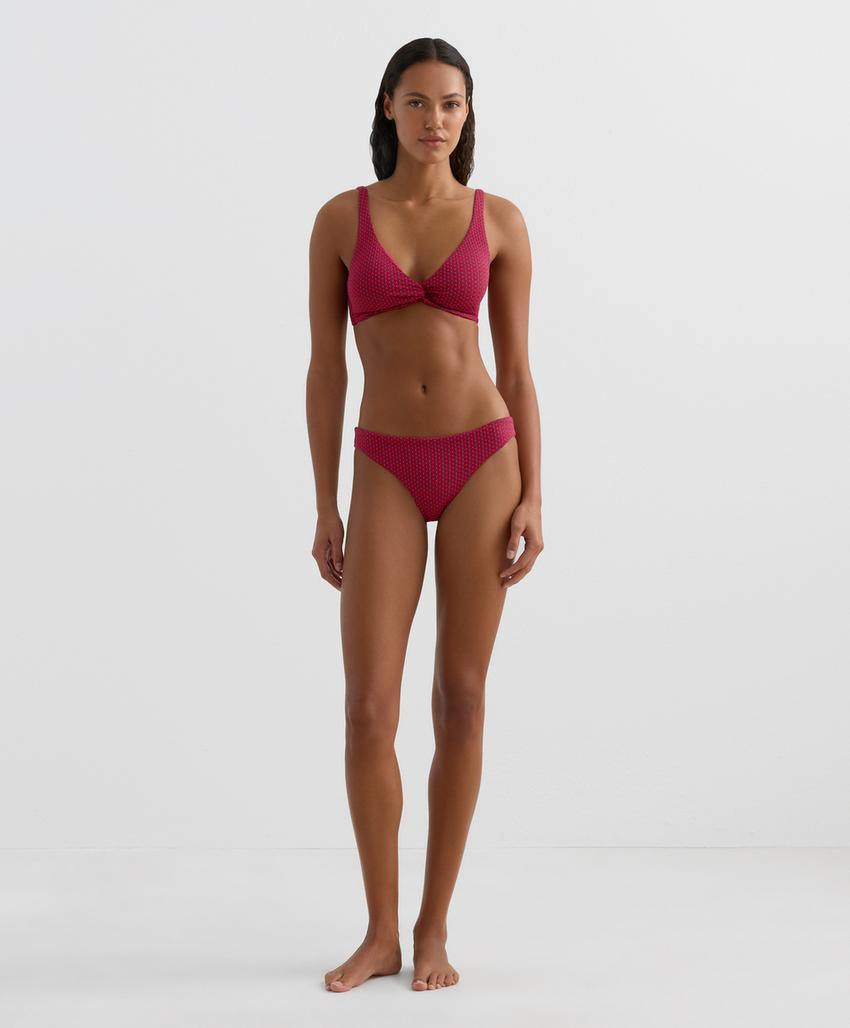 Классические бикини с геометрическим жаккардовым узором