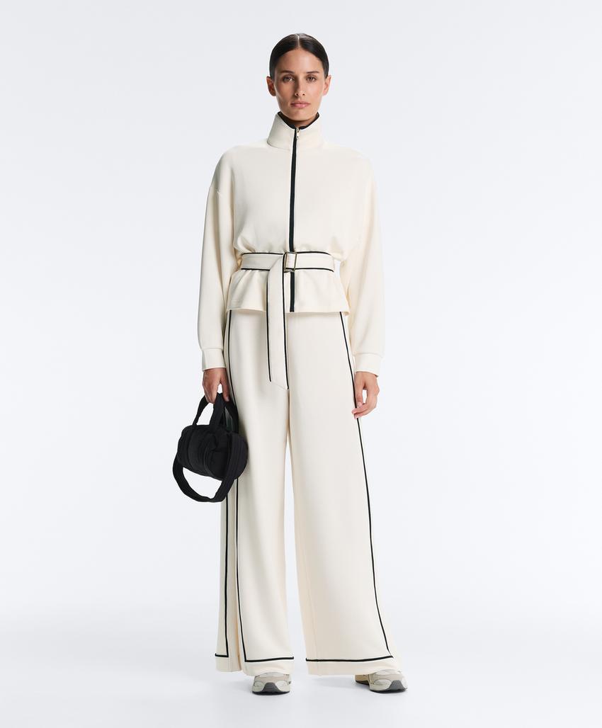 Куртка с контрастным Piping из мягкого модала