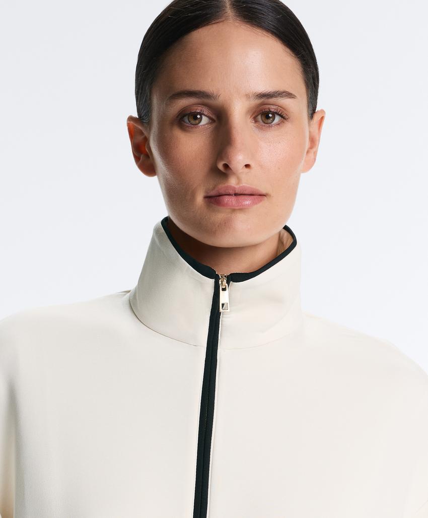 Куртка с контрастным Piping из мягкого модала