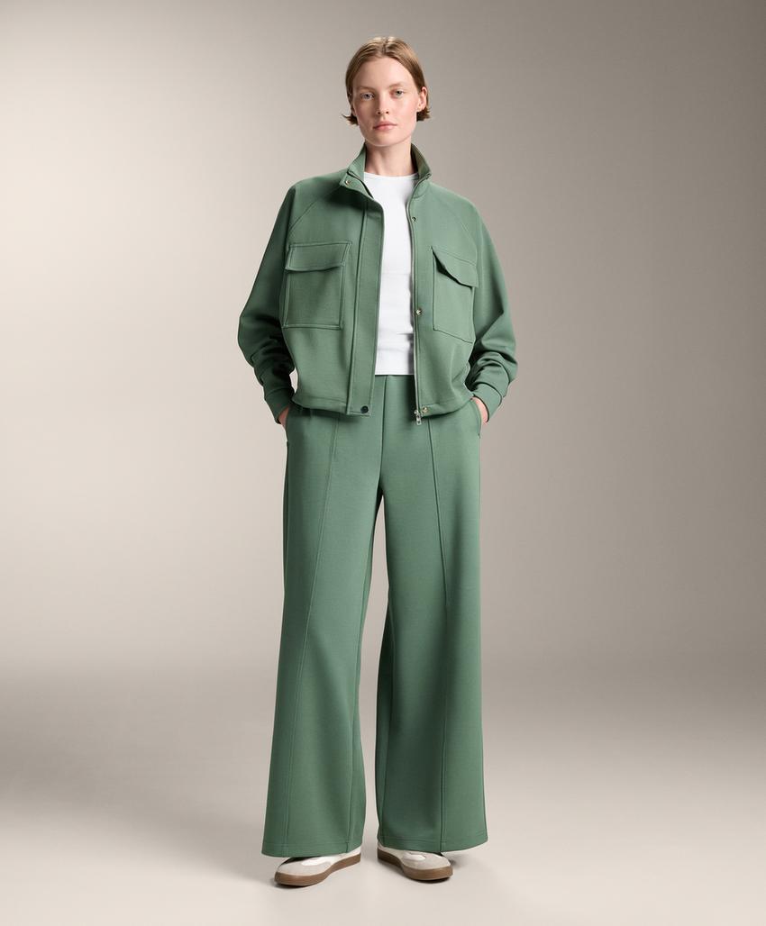 Пиджак с карманами из пике с хлопком