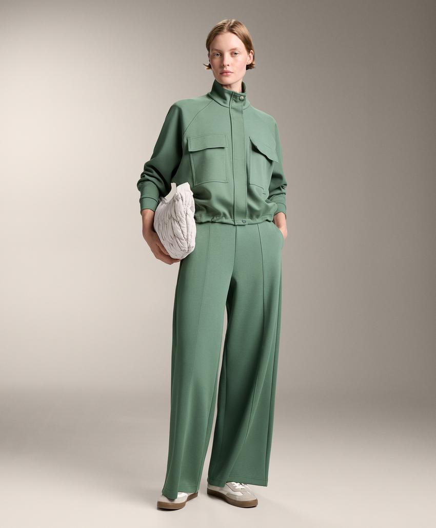 Пиджак с карманами из пике с хлопком