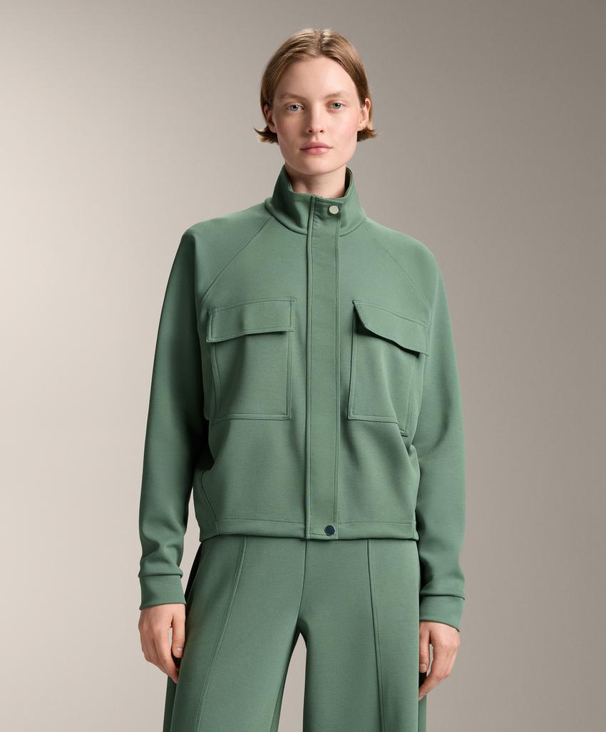 Пиджак с карманами из пике с хлопком