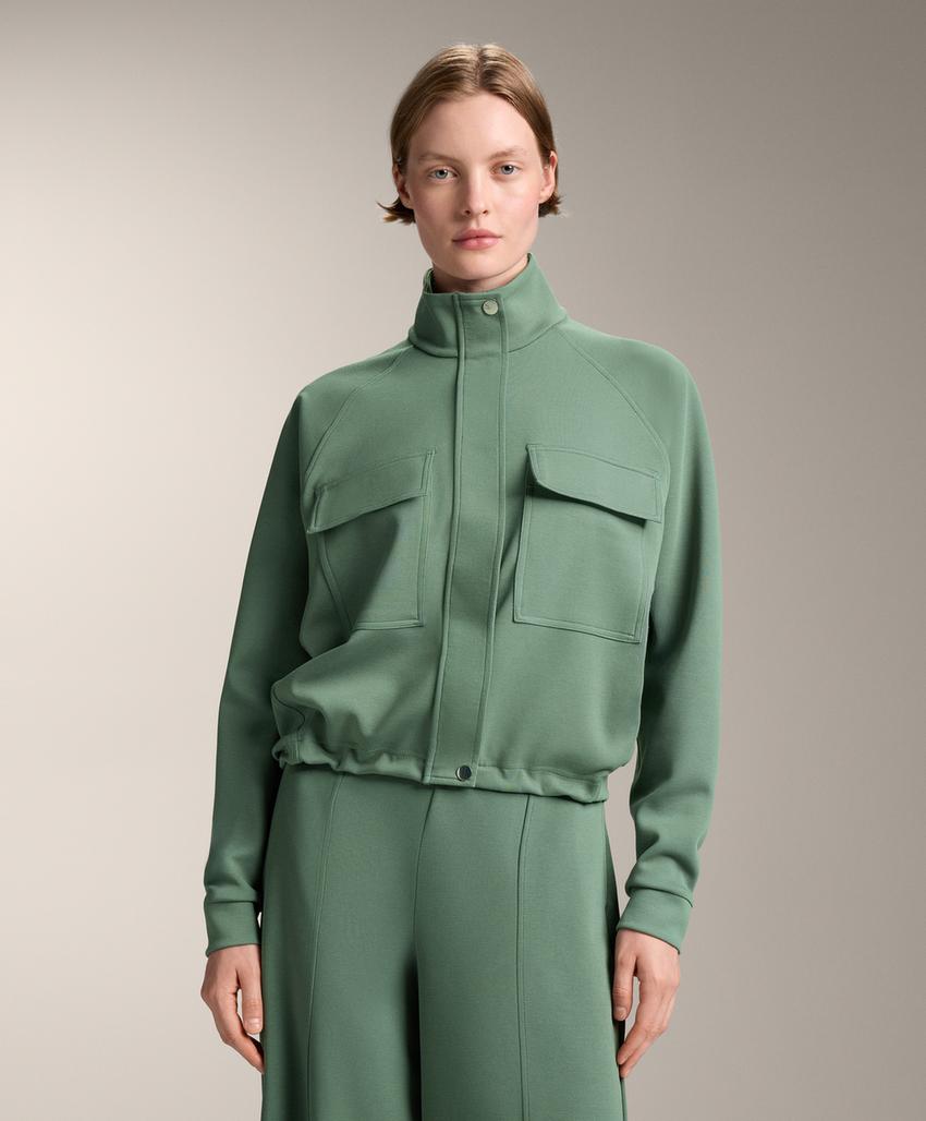 Пиджак с карманами из пике с хлопком