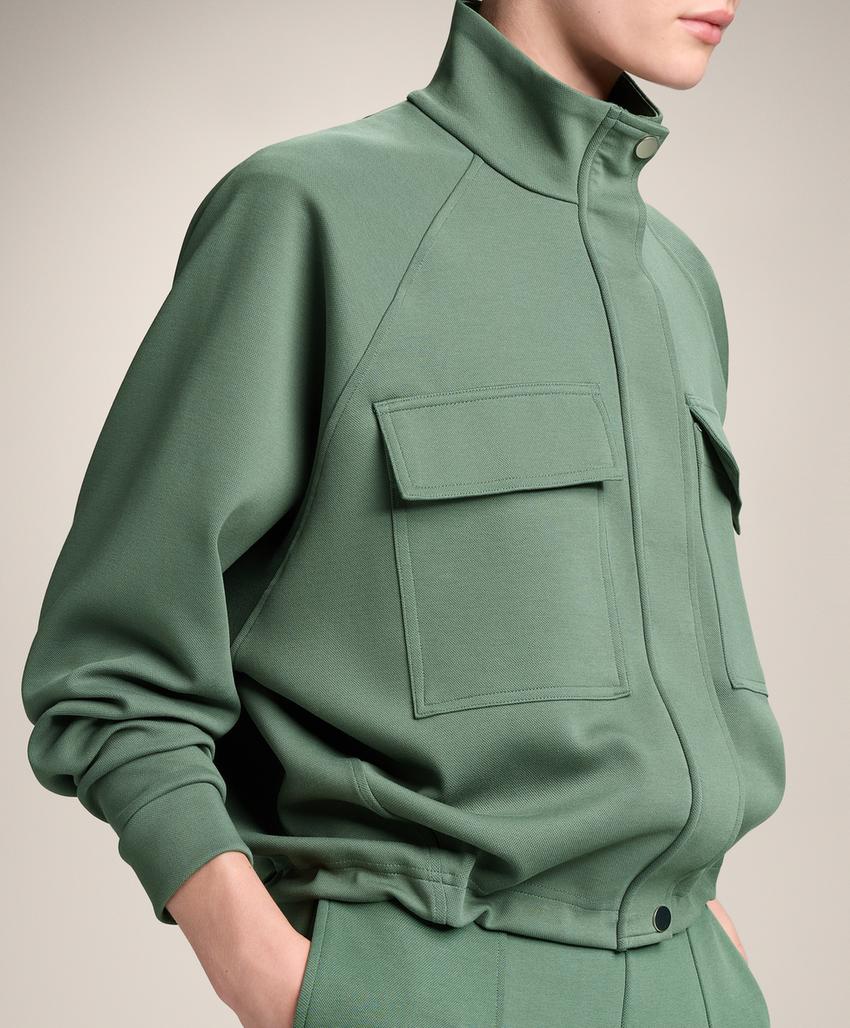 Пиджак с карманами из пике с хлопком