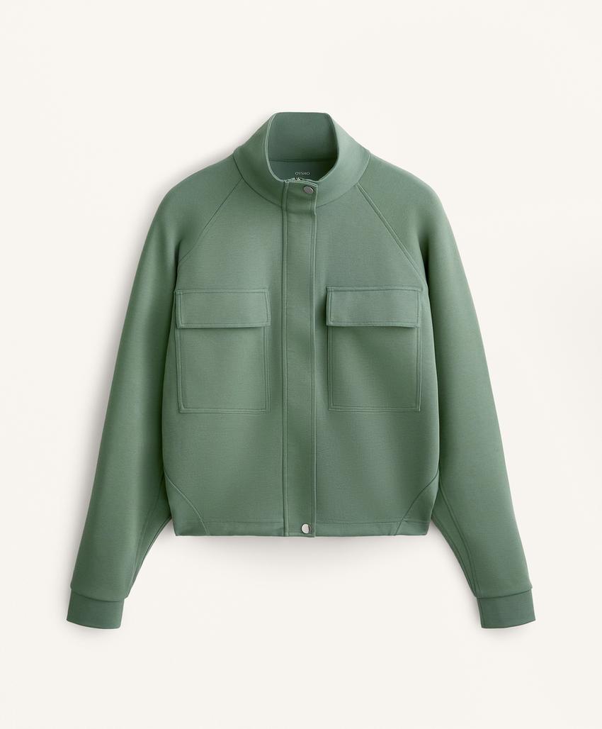 Пиджак с карманами из пике с хлопком