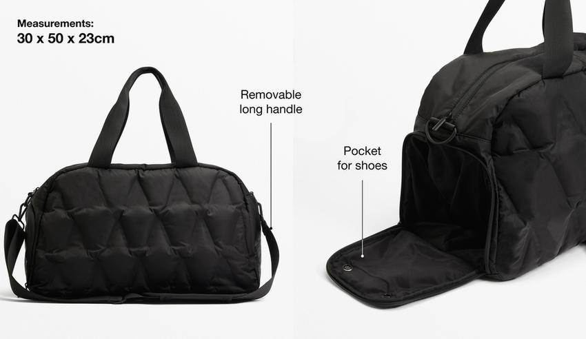 Стеганая высокотехнологичная спортивная сумка