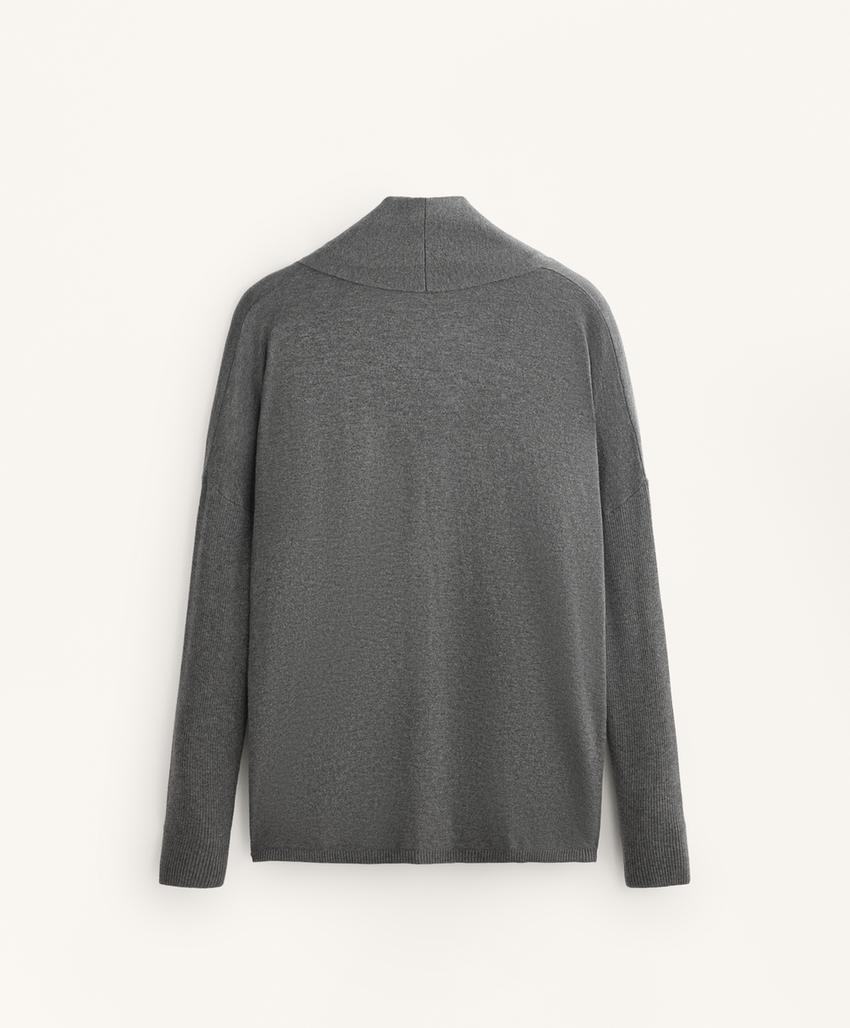 Вязаный кардиган с деталями в рубчик