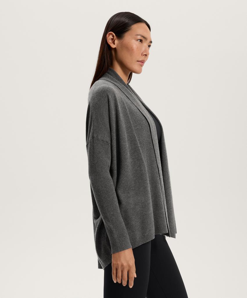 Вязаный кардиган с деталями в рубчик