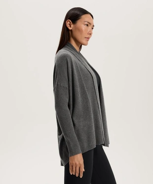 Вязаный кардиган с деталями в рубчик- Заказать в России