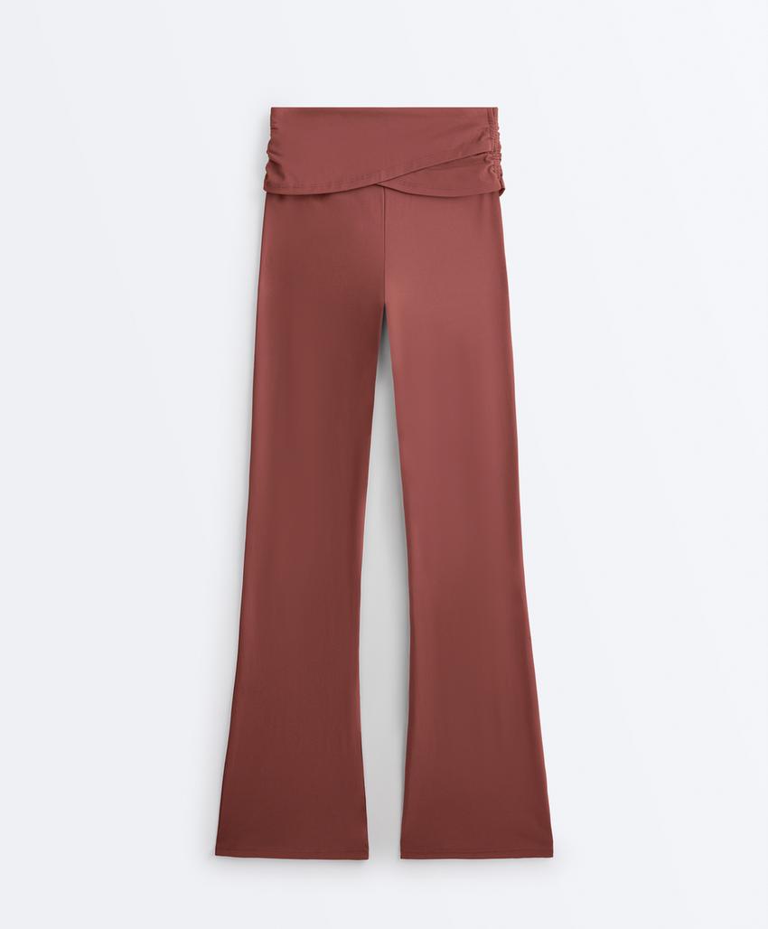 Брюки с высокой посадкой и широкими брючинами с драпировкой на талии comfortlux